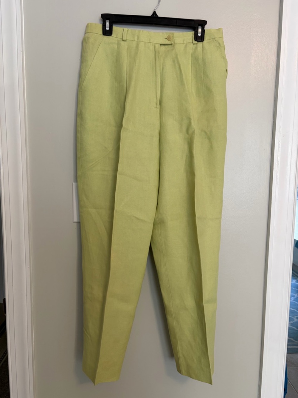 Talbots Light Green Linen Blend Trousers